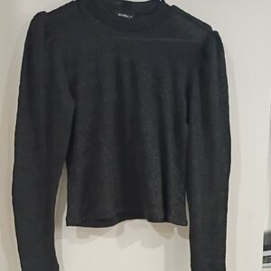 Elegant Black Long Sleeve Blouse